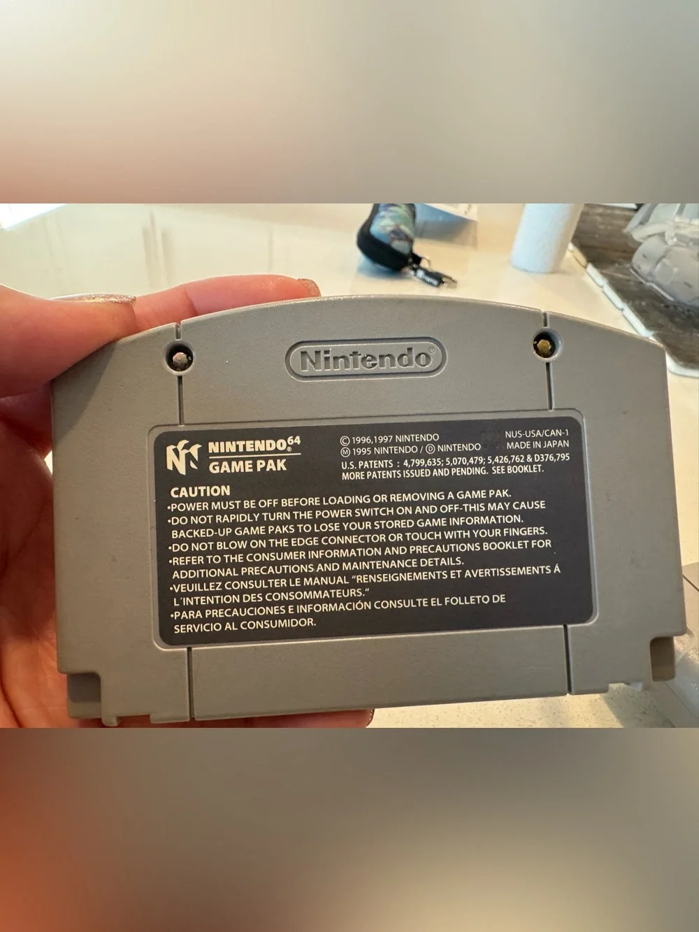 Nintendo Wave Racer 64 Grey N64 Game Cartridge - Vintage